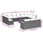 vidaXL 14-tlg. Garten-Sofagarnitur mit Kissen Schwarz Poly Rattan vidaXL 14-tlg. Garten-Sofagarnitur mit Kissen Schwarz Poly Rattan