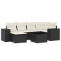 vidaXL 7-tlg. Garten-Sofagarnitur mit Kissen Schwarz Poly Rattan vidaXL 7-tlg. Garten-Sofagarnitur mit Kissen Schwarz Poly Rattan