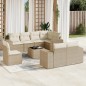 vidaXL 9-tlg. Garten-Sofagarnitur mit Kissen Beige Poly Rattan vidaXL 9-tlg. Garten-Sofagarnitur mit Kissen Beige Poly Rattan