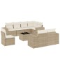 vidaXL 9-tlg. Garten-Sofagarnitur mit Kissen Beige Poly Rattan vidaXL 9-tlg. Garten-Sofagarnitur mit Kissen Beige Poly Rattan
