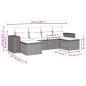 vidaXL 6-tlg. Garten-Sofagarnitur mit Kissen Grau Poly Rattan vidaXL 6-tlg. Garten-Sofagarnitur mit Kissen Grau Poly Rattan