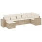 vidaXL 7-tlg. Garten-Sofagarnitur mit Kissen Beige Poly Rattan vidaXL 7-tlg. Garten-Sofagarnitur mit Kissen Beige Poly Rattan