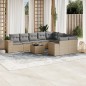 vidaXL 10-tlg. Garten-Sofagarnitur mit Kissen Beige Poly Rattan vidaXL 10-tlg. Garten-Sofagarnitur mit Kissen Beige Poly Rattan