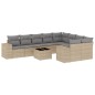 vidaXL 10-tlg. Garten-Sofagarnitur mit Kissen Beige Poly Rattan vidaXL 10-tlg. Garten-Sofagarnitur mit Kissen Beige Poly Rattan