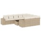 vidaXL 11-tlg. Garten-Sofagarnitur mit Kissen Beige Poly Rattan vidaXL 11-tlg. Garten-Sofagarnitur mit Kissen Beige Poly Rattan