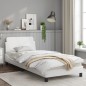 vidaXL Bettgestell mit Kopfteil Weiß 80x200 cm Kunstleder vidaXL Bettgestell mit Kopfteil Weiß 80x200 cm Kunstleder