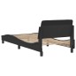 vidaXL Bettgestell mit Kopfteil Schwarz 90x190 cm Kunstleder vidaXL Bettgestell mit Kopfteil Schwarz 90x190 cm Kunstleder