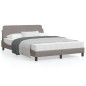 vidaXL Bettgestell mit Kopfteil Taupe 120x200 cm Stoff vidaXL Bettgestell mit Kopfteil Taupe 120x200 cm Stoff