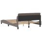 vidaXL Bettgestell mit Kopfteil Taupe 120x200 cm Stoff vidaXL Bettgestell mit Kopfteil Taupe 120x200 cm Stoff