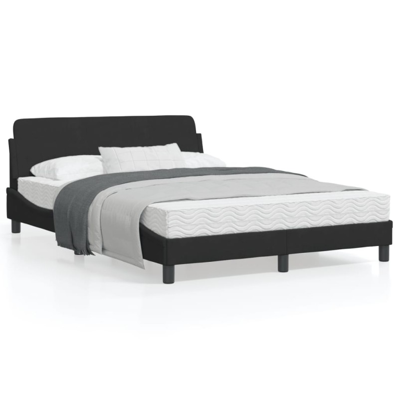 vidaXL Bettgestell mit Kopfteil Schwarz 140x200 cm Samt vidaXL Bettgestell mit Kopfteil Schwarz 140x200 cm Samt