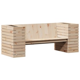 vidaXL Gartenbank mit Pflanzkübeln 167,5x60x65 cm Massivholz Kiefer