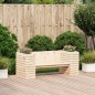 vidaXL Gartenbank mit Pflanzkübeln 167,5x60x65 cm Massivholz Kiefer vidaXL Gartenbank mit Pflanzkübeln 167,5x60x65 cm Massivholz Kiefer
