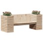 vidaXL Gartenbank mit Pflanzkübeln 167,5x60x65 cm Massivholz Kiefer vidaXL Gartenbank mit Pflanzkübeln 167,5x60x65 cm Massivholz Kiefer