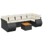 vidaXL 8-tlg. Garten-Sofagarnitur mit Kissen Schwarz Poly Rattan vidaXL 8-tlg. Garten-Sofagarnitur mit Kissen Schwarz Poly Rattan