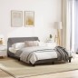 vidaXL Bettgestell mit Kopfteil Taupe 140x200 cm Stoff vidaXL Bettgestell mit Kopfteil Taupe 140x200 cm Stoff