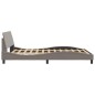 vidaXL Bettgestell mit Kopfteil Taupe 140x200 cm Stoff vidaXL Bettgestell mit Kopfteil Taupe 140x200 cm Stoff