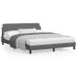 vidaXL Bettgestell mit Kopfteil Dunkelgrau 160x200 cm Stoff vidaXL Bettgestell mit Kopfteil Dunkelgrau 160x200 cm Stoff
