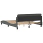 vidaXL Bettgestell mit Kopfteil Dunkelgrau 160x200 cm Stoff vidaXL Bettgestell mit Kopfteil Dunkelgrau 160x200 cm Stoff