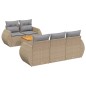 vidaXL 6-tlg. Garten-Sofagarnitur mit Kissen Beige Poly Rattan vidaXL 6-tlg. Garten-Sofagarnitur mit Kissen Beige Poly Rattan