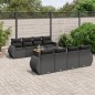 vidaXL 9-tlg. Garten-Sofagarnitur mit Kissen Schwarz Poly Rattan vidaXL 9-tlg. Garten-Sofagarnitur mit Kissen Schwarz Poly Rattan