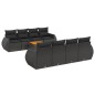 vidaXL 9-tlg. Garten-Sofagarnitur mit Kissen Schwarz Poly Rattan vidaXL 9-tlg. Garten-Sofagarnitur mit Kissen Schwarz Poly Rattan
