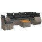 vidaXL 7-tlg. Garten-Sofagarnitur mit Kissen Grau Poly Rattan vidaXL 7-tlg. Garten-Sofagarnitur mit Kissen Grau Poly Rattan