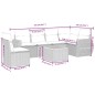 vidaXL 7-tlg. Garten-Sofagarnitur mit Kissen Grau Poly Rattan vidaXL 7-tlg. Garten-Sofagarnitur mit Kissen Grau Poly Rattan