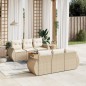 vidaXL 7-tlg. Garten-Sofagarnitur mit Kissen Beige Poly Rattan vidaXL 7-tlg. Garten-Sofagarnitur mit Kissen Beige Poly Rattan