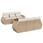 vidaXL 7-tlg. Garten-Sofagarnitur mit Kissen Beige Poly Rattan vidaXL 7-tlg. Garten-Sofagarnitur mit Kissen Beige Poly Rattan
