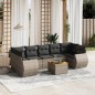 vidaXL 8-tlg. Garten-Sofagarnitur mit Kissen Grau Poly Rattan vidaXL 8-tlg. Garten-Sofagarnitur mit Kissen Grau Poly Rattan