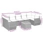 vidaXL 8-tlg. Garten-Sofagarnitur mit Kissen Grau Poly Rattan vidaXL 8-tlg. Garten-Sofagarnitur mit Kissen Grau Poly Rattan