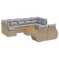 vidaXL 10-tlg. Garten-Sofagarnitur mit Kissen Beige Poly Rattan vidaXL 10-tlg. Garten-Sofagarnitur mit Kissen Beige Poly Rattan