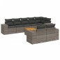 vidaXL 9-tlg. Garten-Sofagarnitur mit Kissen Grau Poly Rattan vidaXL 9-tlg. Garten-Sofagarnitur mit Kissen Grau Poly Rattan