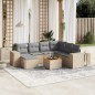 vidaXL 8-tlg. Garten-Sofagarnitur mit Kissen Beige Poly Rattan vidaXL 8-tlg. Garten-Sofagarnitur mit Kissen Beige Poly Rattan