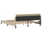 vidaXL Bettgestell mit Kopfteil Creme 160x200 cm Stoff vidaXL Bettgestell mit Kopfteil Creme 160x200 cm Stoff