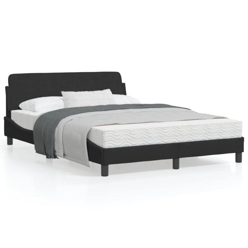vidaXL Bettgestell mit Kopfteil Schwarz 120x200 cm Samt vidaXL Bettgestell mit Kopfteil Schwarz 120x200 cm Samt