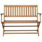 Gartenbank mit Auflage 120 cm Massivholz Akazie Gartenbank mit Auflage 120 cm Massivholz Akazie