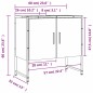 vidaXL Waschbeckenunterschrank Grau Sonoma 60x33x60 cm Holzwerkstoff vidaXL Waschbeckenunterschrank Grau Sonoma 60x33x60 cm Holzwerkstoff