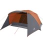 vidaXL Campingzelt 6 Personen Grau & Orange 412x370x190 cm 190T Taft vidaXL Campingzelt 6 Personen Grau & Orange 412x370x190 cm 190T Taft