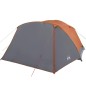 vidaXL Campingzelt 6 Personen Grau & Orange 412x370x190 cm 190T Taft vidaXL Campingzelt 6 Personen Grau & Orange 412x370x190 cm 190T Taft