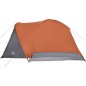 vidaXL Campingzelt 6 Personen Grau & Orange 412x370x190 cm 190T Taft vidaXL Campingzelt 6 Personen Grau & Orange 412x370x190 cm 190T Taft