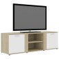 vidaXL TV-Schrank Weiß Sonoma-Eiche 120x34x37 cm Holzwerkstoff vidaXL TV-Schrank Weiß Sonoma-Eiche 120x34x37 cm Holzwerkstoff