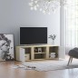 vidaXL TV-Schrank Weiß Sonoma-Eiche 120x34x37 cm Holzwerkstoff vidaXL TV-Schrank Weiß Sonoma-Eiche 120x34x37 cm Holzwerkstoff