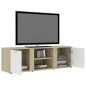 vidaXL TV-Schrank Weiß Sonoma-Eiche 120x34x37 cm Holzwerkstoff vidaXL TV-Schrank Weiß Sonoma-Eiche 120x34x37 cm Holzwerkstoff