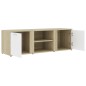 vidaXL TV-Schrank Weiß Sonoma-Eiche 120x34x37 cm Holzwerkstoff vidaXL TV-Schrank Weiß Sonoma-Eiche 120x34x37 cm Holzwerkstoff
