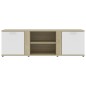 vidaXL TV-Schrank Weiß Sonoma-Eiche 120x34x37 cm Holzwerkstoff vidaXL TV-Schrank Weiß Sonoma-Eiche 120x34x37 cm Holzwerkstoff