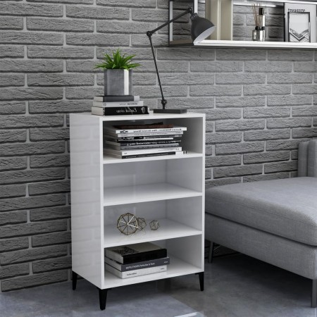 vidaXL Sideboard Hochglanz-Weiß 57x35x90 cm Holzwerkstoff