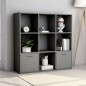 vidaXL Bücherregal Grau 98x30x98 cm Holzwerkstoff vidaXL Bücherregal Grau 98x30x98 cm Holzwerkstoff