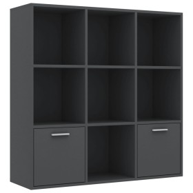 vidaXL Bücherregal Grau 98x30x98 cm Holzwerkstoff