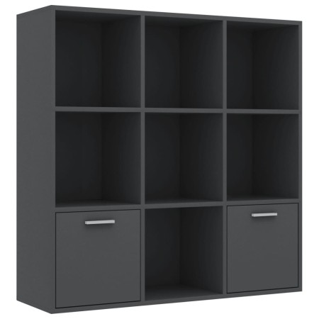 vidaXL Bücherregal Grau 98x30x98 cm Holzwerkstoff